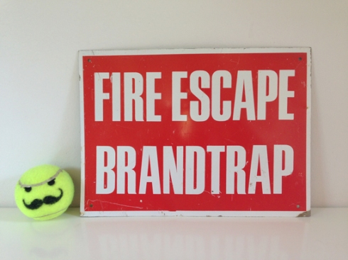 Metal Fire Escape Sign